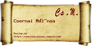 Csernai Mínea névjegykártya